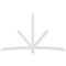Ekena Millwork Alberta Architectural Grade PVC Gable Bracket, 108"W x 63"H x 4"D x 4"F, 14/12 Pitch GBP108X63X0404ALB00 - alternate 4